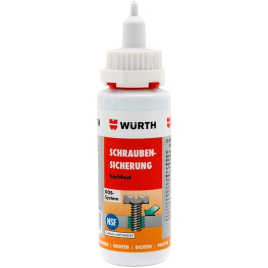 Изображение Фіксатор нарізі Würth Schrauben-Sicherung Hochfest зелений 25 г Фіксатор нарізі Würth Schrauben-Sicherung Hochfest зелений 25 г