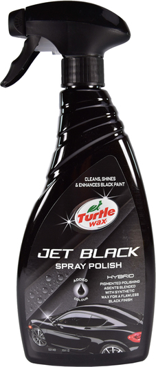 Изображение Кольоровий поліроль для кузова Turtle Wax Hybrid Jet Black Spray Polish чорний 500 мл Кольоровий поліроль для кузова Turtle Wax Hybrid Jet Black Spray Polish чорний 500 мл